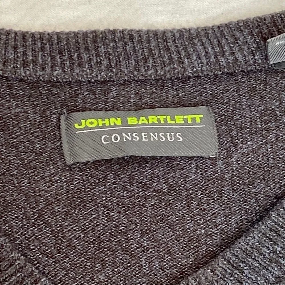 John Bartlett consensus charcoal v neck sweater